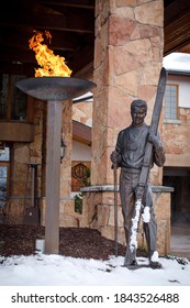 PARK CITY, UT - OCTOBER 29, 2020: The Entrance To The Stein Eriksen Lodge Resort In Deer Valley, Utah.