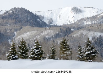 Park City, UT USA Dec. 2017  The View Of Canyons Ski Resort.