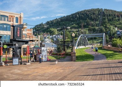 Park City, Utah: July 31, 2017: Park City, Utah.  Park City, Utah Has Two Ski Lodges And Is Also Home Of The Sundance Film Festival.