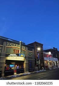 Park City, Utah USA-January 26, 2018: Egyptian Theater In Downtown Park City Which Is One Theater Used In The Sundance Film Festival  