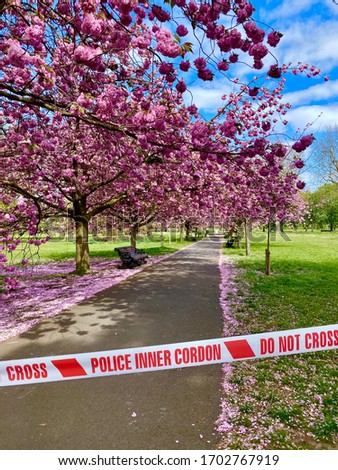Park closed from coronavirus and social distancing fears by police 