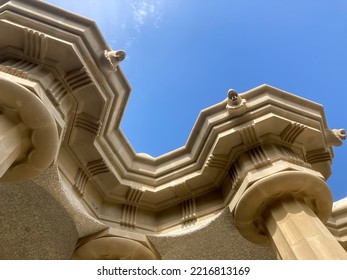 Park Güell Designed By Architect Antonio Gaudí. Selective Focus 