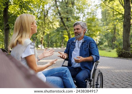 Park Encounters: Wheelchair and Bench Interaction