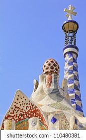 Park Guell By Antonio Gaudi In Barcelona, Spain