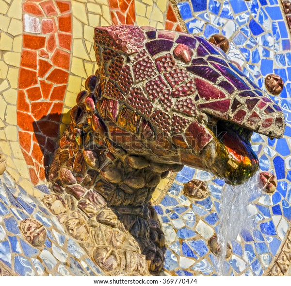 Park Guell Dragon Mosaic Sculpture Barcelona Stock Photo Edit Now