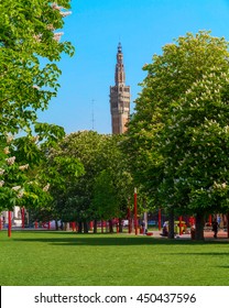 Park Jean-Baptiste Lebas In Lille France During Sunny Day