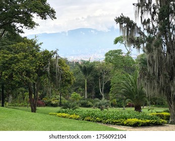 Park In Medellin Columbia On A Lovely December Day