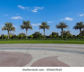 Park Near Sheikh Mohammed Bin Rashid Al Maktoum Palace In Dubai. United Arab Emirates