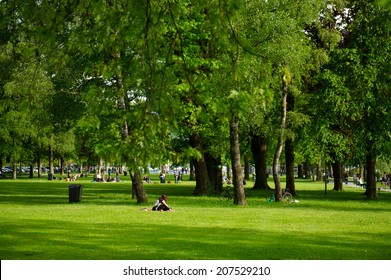 Park And Recreation Area In The City Of Lucerne. Switzerland, Europe.