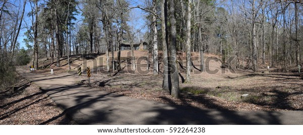 Park Road Cabins Wall Doxey State Stock Photo Edit Now 592264238