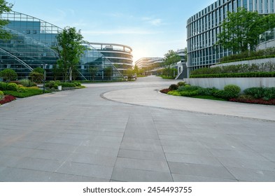 Park Square and Office Building of Science and Technology Park, Chongqing, China - Powered by Shutterstock