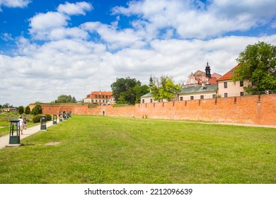 Park And Surrounding Wall Of Historic City Zamosc, Poland