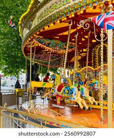 park view of a carousel 