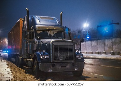 parked the truck at night
