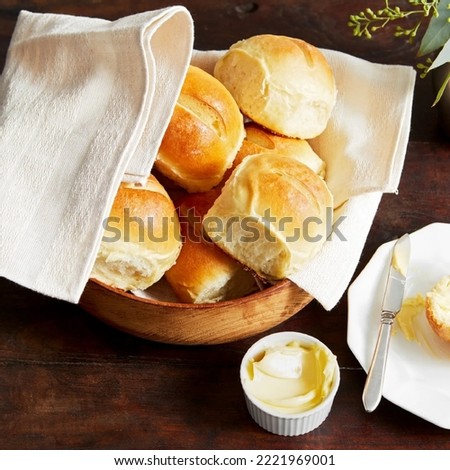 Parker House Rolls with butter
