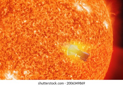 Parker Solar Probe approaching to  sun "Elements of this image furnished by NASA "  - Powered by Shutterstock