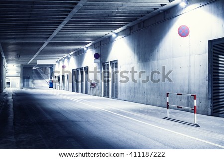 Similar – Image, Stock Photo multi-storey car park / exit