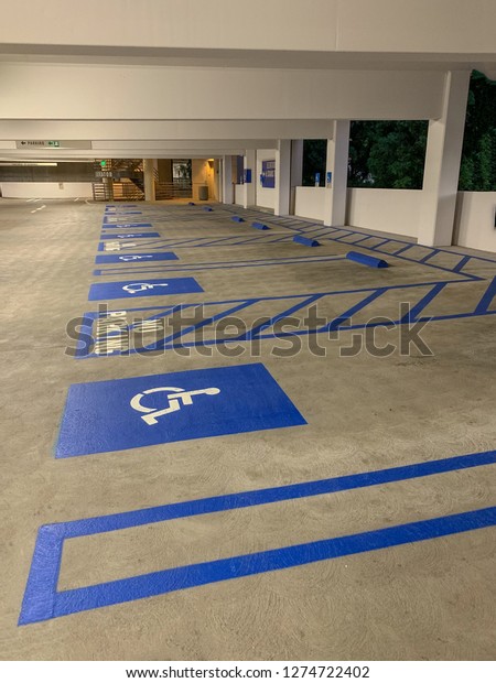 Parking area reserved for\
handicapped