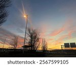 parking lot with a beautiful sunset!!