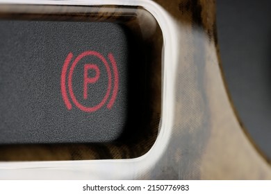 Parking Brake Control Light In Car Dashboard