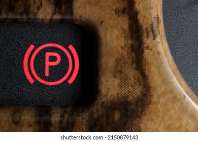 Parking Brake Control Light In Car Dashboard