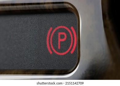 Parking Brake Control Light In Car Dashboard