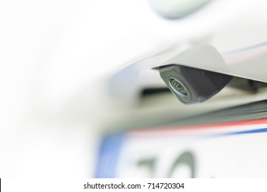 Parking Camera At The Back Of The Modern Car, Safety Feature For Reverse Driving