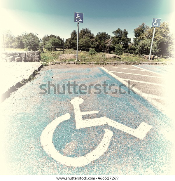 Parking for Disabled People on the Golan Heights\
in Israel