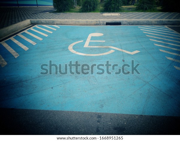 Parking for disabled people
only.