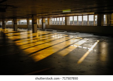 Parking lot is empty.