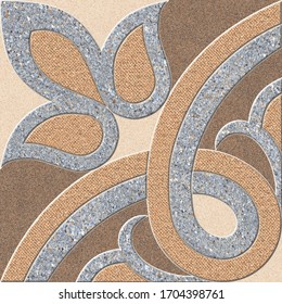 Parking Floor Tile Design, Stone Geometric Tiles Design For Floor,