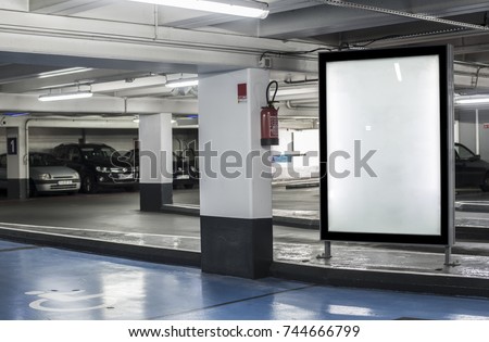 parking garage abri or kiosk mockup