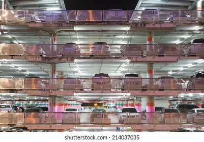 Parking Garage At Night