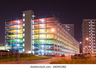 Parking Garage At Night