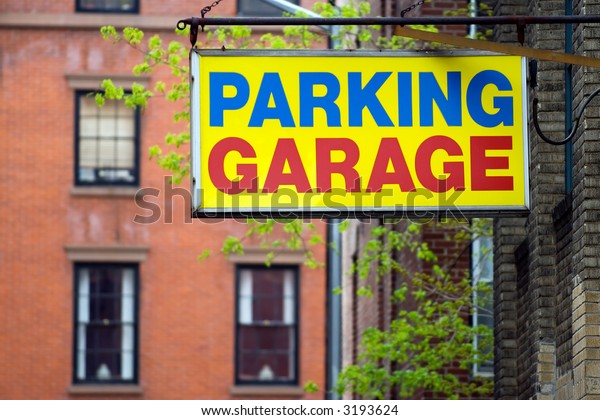 Parking Garage Sign Brooklyn Borough New Stock Photo Edit Now