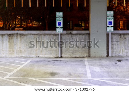 Similar – SOS Parkhaus Parkplatz