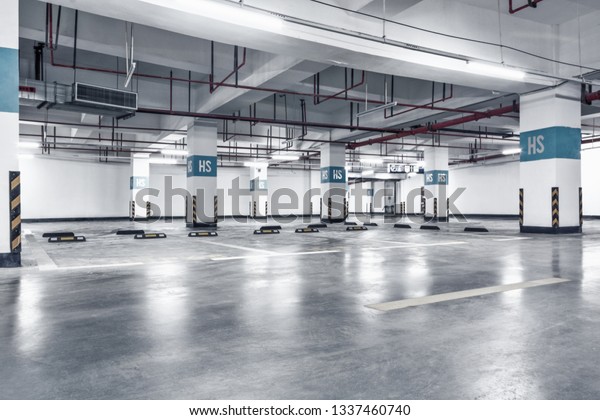 Parking garage, underground\
interior
