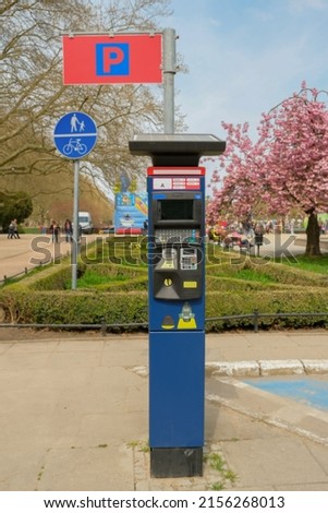 parking meter. parking fee concept