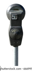 Parking Meter, Isolated Against White Background