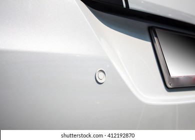 parking sensor at rear car bumper