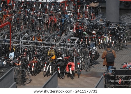 parking space for bicycles in different ways
