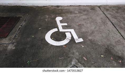 Parking Spots People Disabilitieshandicap Symbol On Stock Photo ...