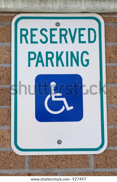 Parking spots\
reserved for those with\
disabilities