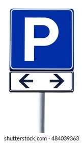 Parking Traffic Sign On White Background