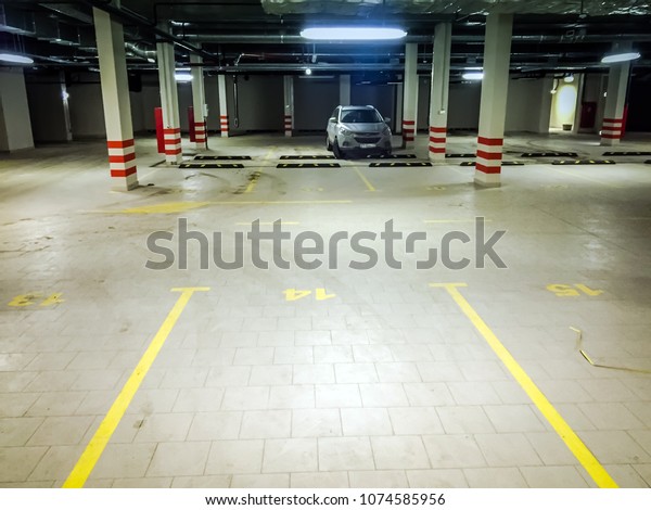 Parking Under Building Empty Garage Cars Stock Photo Edit Now