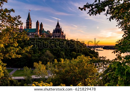 Parliament of Canada and Ottawa  River