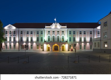 Parliament Of Estonia (Riigikogu) At Night, Tallinn