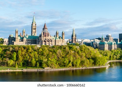 Parliament Hill - Ottawa, Ontario, Canada. Its Gothic Revival Suite Of Buildings Is The Home Of The Parliament Of Canada.