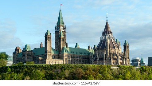 Parliament Hill - Ottawa, Ontario, Canada. Its Gothic Revival Suite Of Buildings Is The Home Of The Parliament Of Canada.