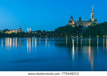 parliament hill ottawa river ottawa ontario stock photo edit now